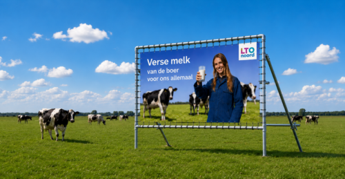 Zelfstaand frame t.b.v. spandoek
